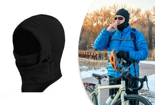 Warme fleece sjaal-muts — 2