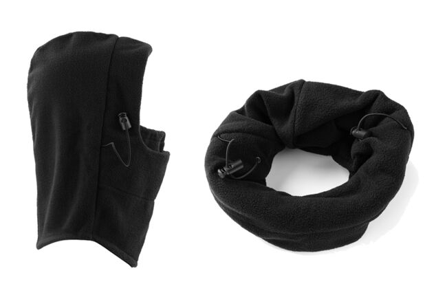 Warme fleece sjaal-muts