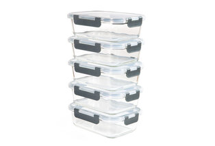 Set di 5 contenitori per alimenti in vetro con coperchio — 8