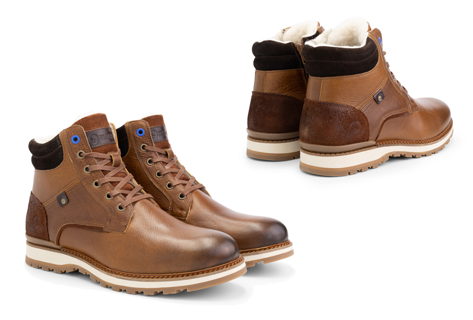 Halbhohe Herren-Turnschuhe mit Wollfutter