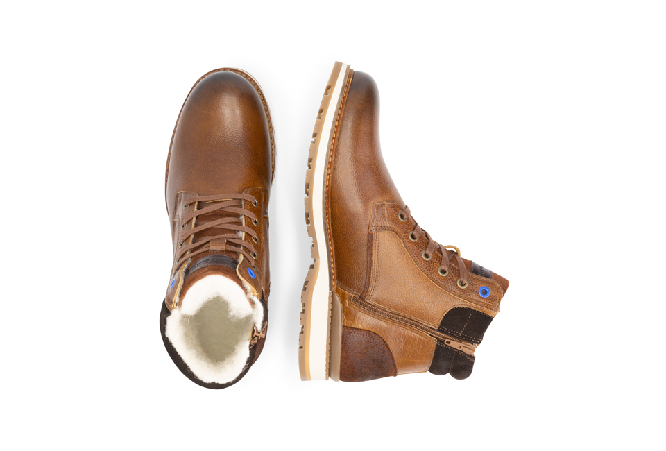 Halbhohe Herren-Turnschuhe mit Wollfutter