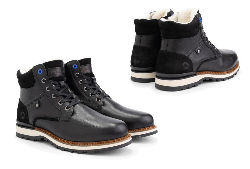 Halbhohe Herren-Turnschuhe mit Wollfutter