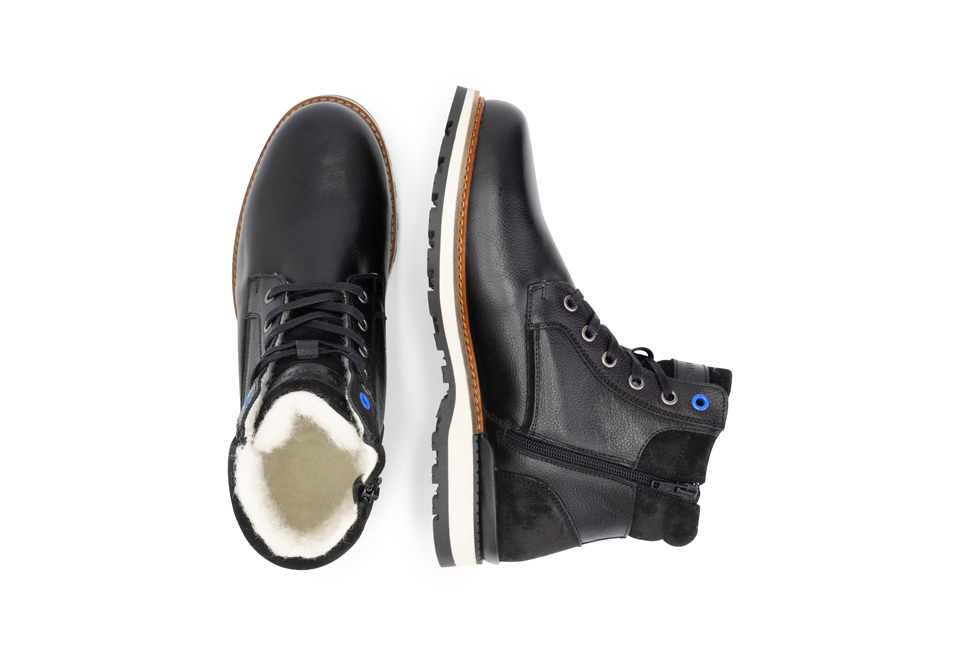 Halbhohe Herren-Turnschuhe mit Wollfutter