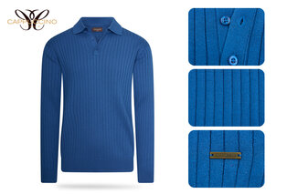 Elegancka dzianinowa koszulka polo z długim rękawem — 5