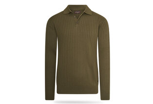 Elegancka dzianinowa koszulka polo z długim rękawem — 7