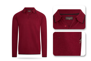 Elegancka dzianinowa koszulka polo z długim rękawem — 12