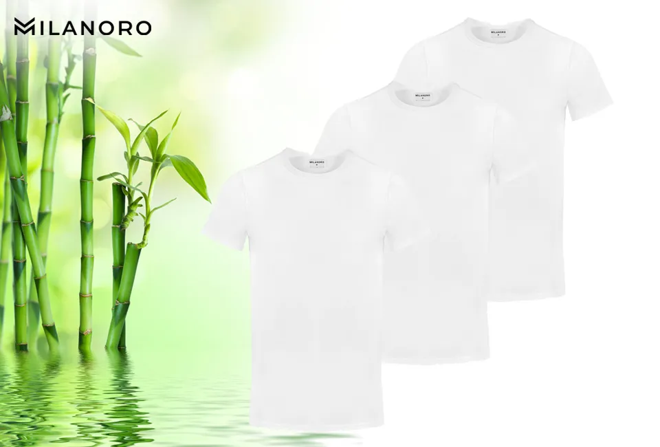 3 T-shirts doux en bambou