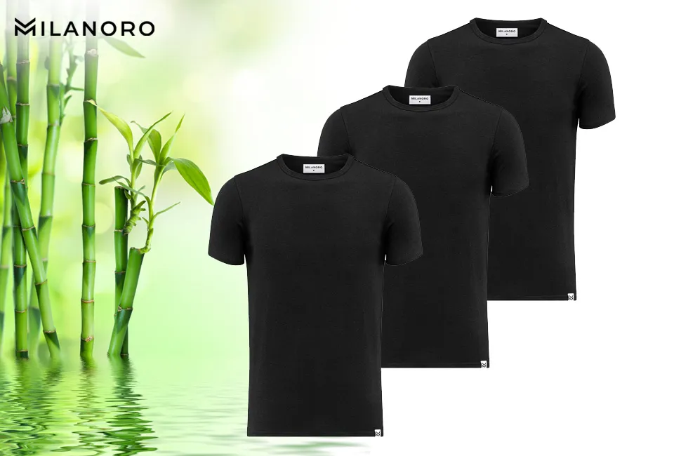 3 T-shirts doux en bambou