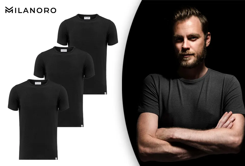 3 T-shirts doux en bambou