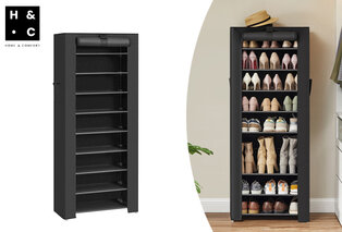 Shoe rack with protective cover