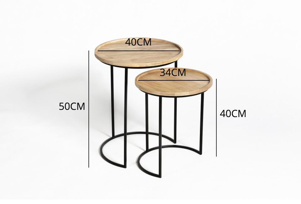 Conjunto de dos elegantes mesas auxiliares