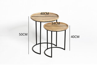 Conjunto de dos elegantes mesas auxiliares — 2