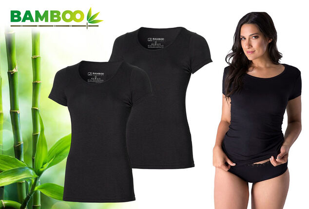 2 T-shirts doux en bambou pour femme