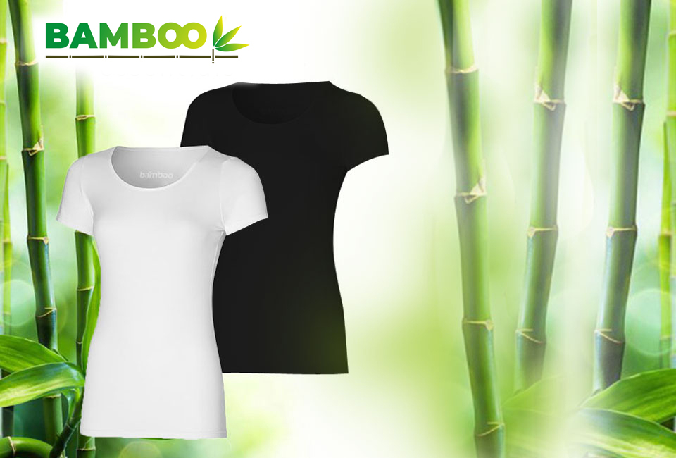 2 T-shirts doux en bambou pour femme