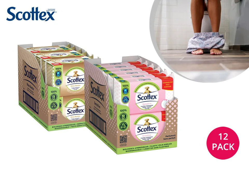 Megapack de toallitas h&uacute;medas de Scottex
