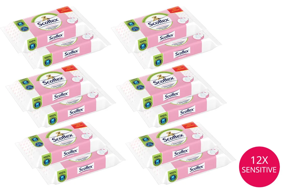 Megapack de toallitas h&uacute;medas de Scottex