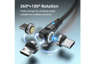 Câble de charge magnétique rotatif pour tout type de smartphone — 5