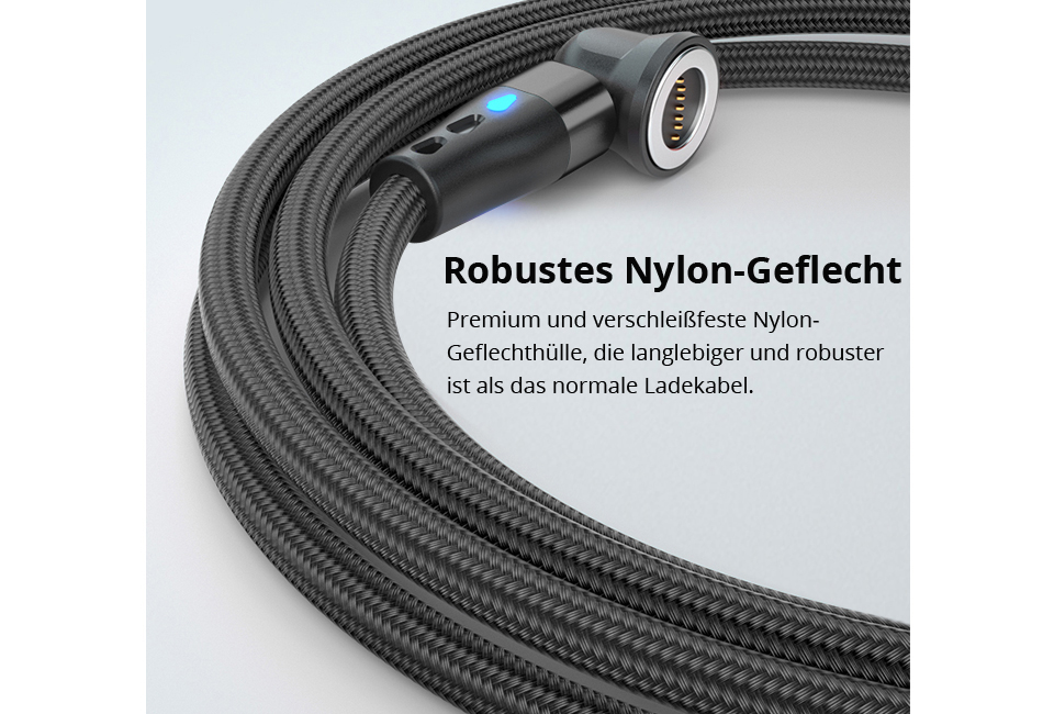 Magnetisches drehbares Ladekabel f&uuml;r jede Art von Smartphone