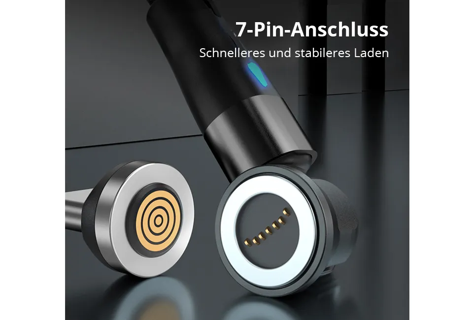 Magnetisches drehbares Ladekabel f&uuml;r jede Art von Smartphone