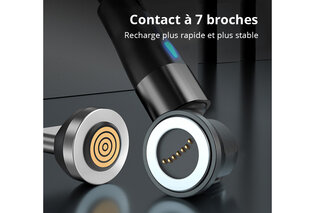 Câble de charge magnétique rotatif pour tout type de smartphone — 8