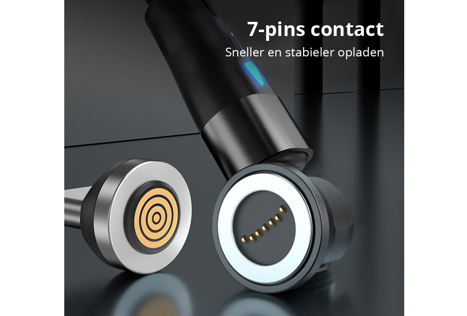 Magnetische roterende oplaadkabel voor elk type smartphone