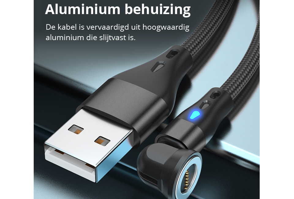 Magnetische roterende oplaadkabel voor elk type smartphone
