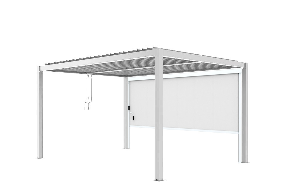 Stijlvolle pergola in wit en antraciet