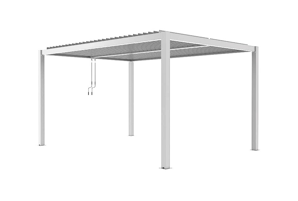 Stijlvolle pergola in wit en antraciet
