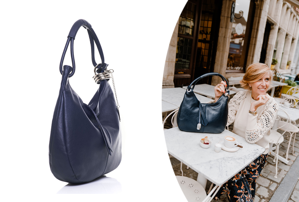 Stylish leather handbag