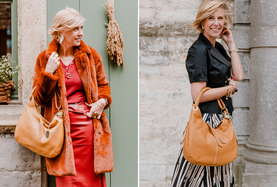 Stylish leather handbag