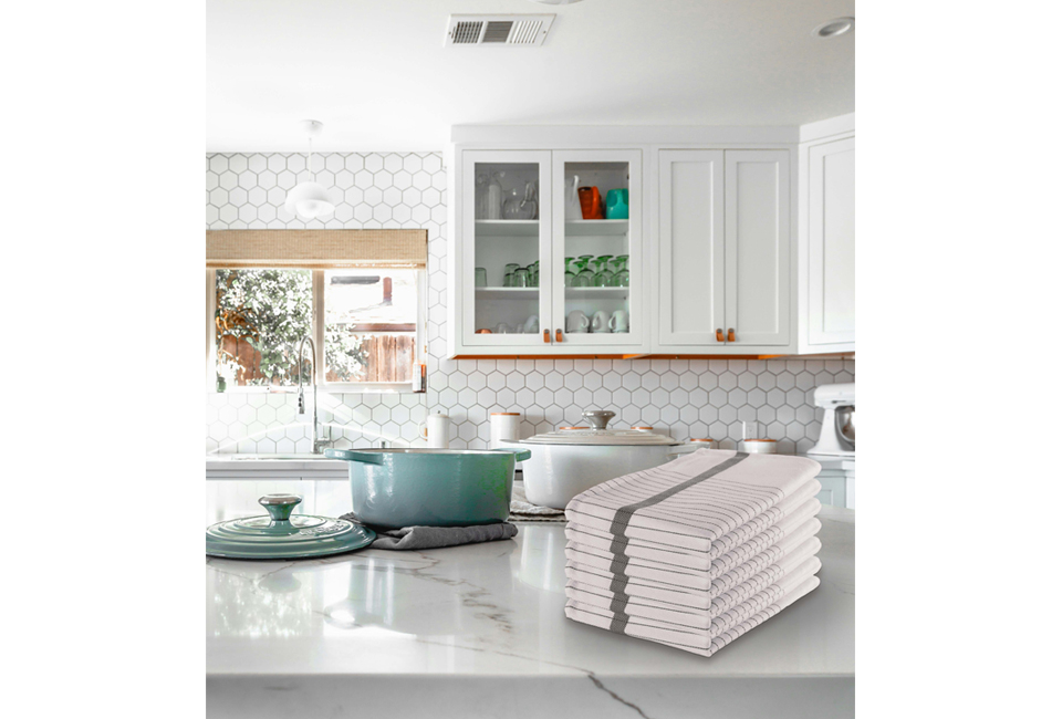 Set of 12 luxury Egyptian cotton kitchen towels