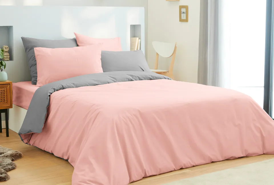 Parure de lit 6 pi&egrave;ces avec drap-housse gratuit