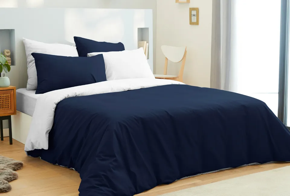 Parure de lit 6 pi&egrave;ces avec drap-housse gratuit