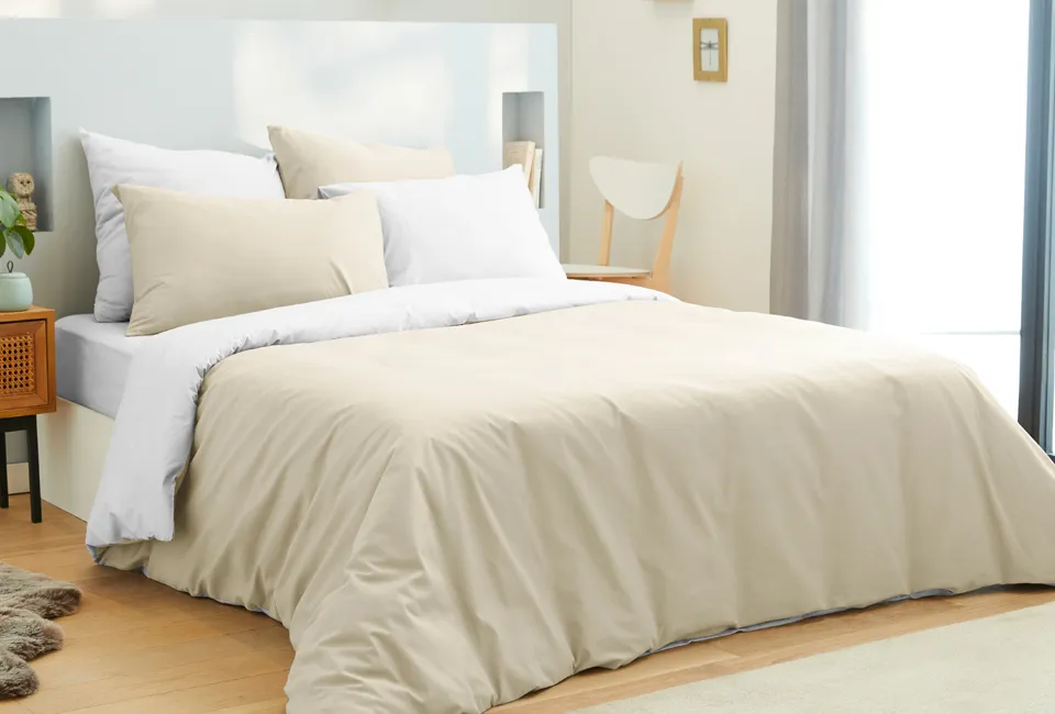 Parure de lit 6 pi&egrave;ces avec drap-housse gratuit