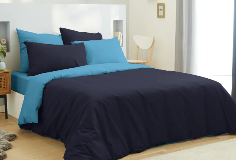 Parure de lit 6 pi&egrave;ces avec drap-housse gratuit