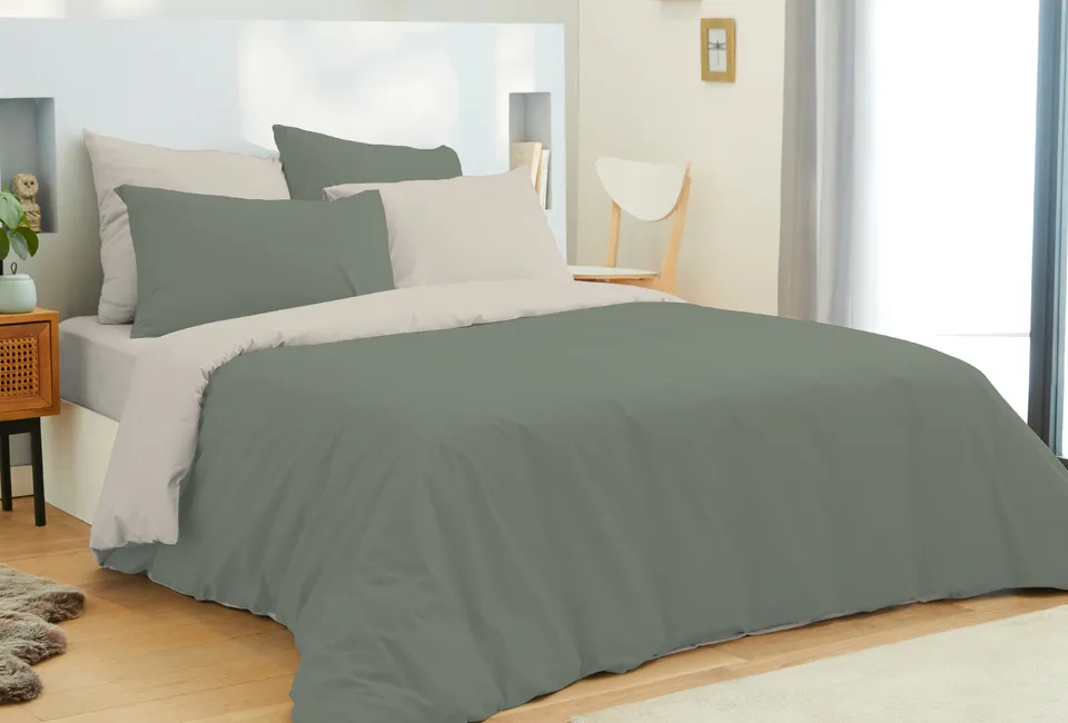 Parure de lit 6 pi&egrave;ces avec drap-housse gratuit