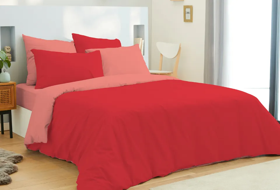 Parure de lit 6 pi&egrave;ces avec drap-housse gratuit