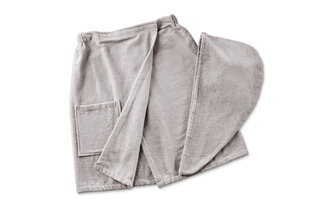 Käytännöllinen setti, jossa on kietaisupyyhe ja hiuspyyhe — 3