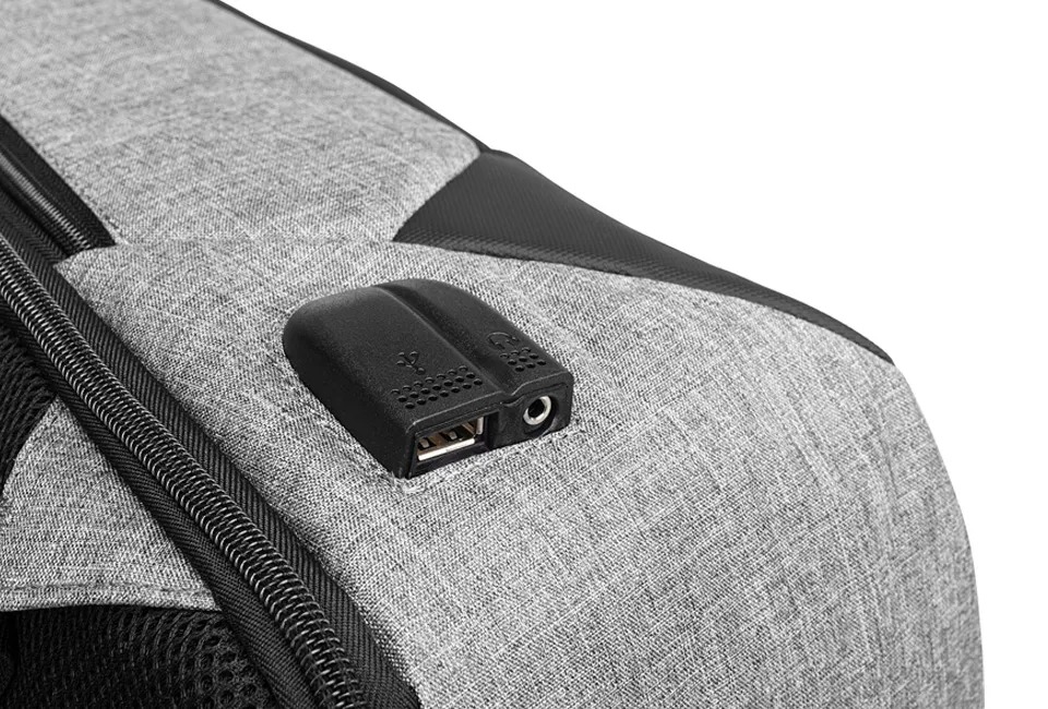 Mochila antirroubo com compartimentos de arruma&ccedil;&atilde;o ocultos