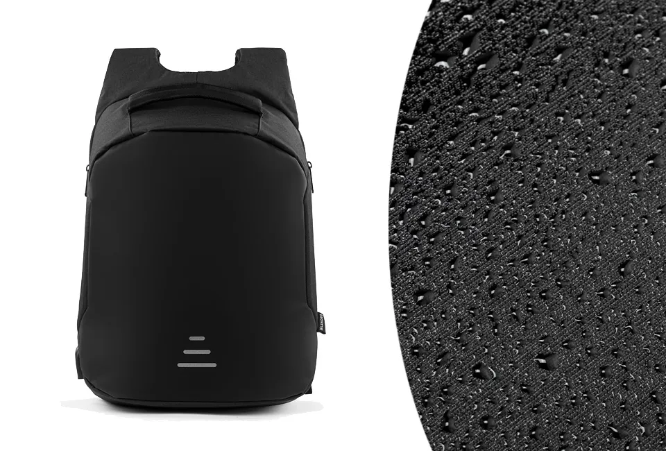 Mochila antirroubo com compartimentos de arruma&ccedil;&atilde;o ocultos