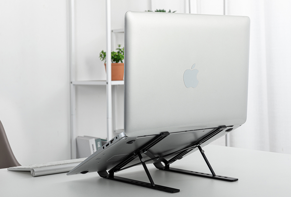 Support pliable pour ordinateur portable, pour une meilleure posture