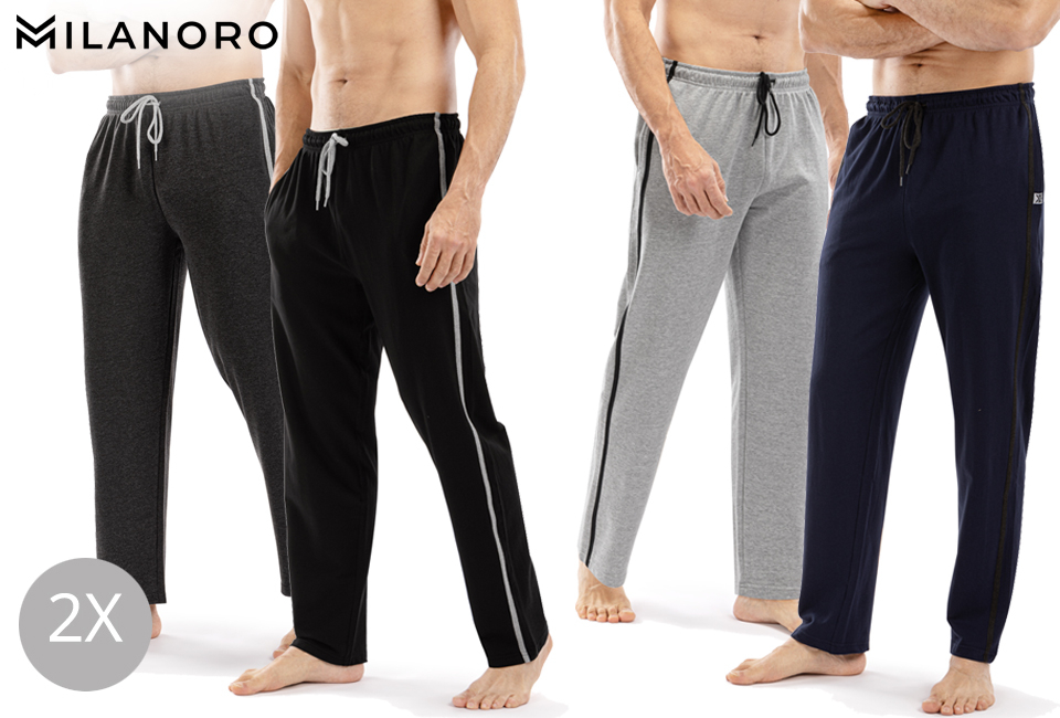 2 pantalons de jogging confortables pour hommes