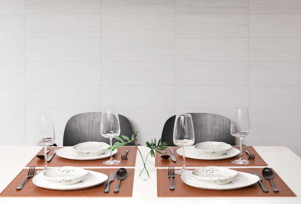 6 placemats van imitatieleer