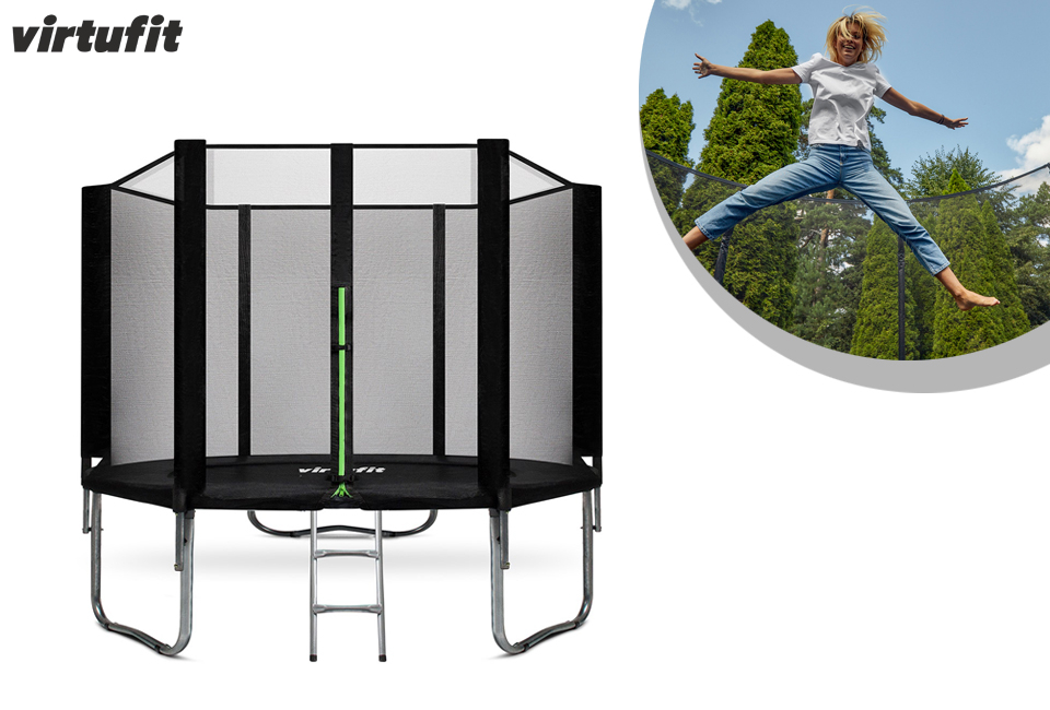 Trampoline avec filet de sécurité