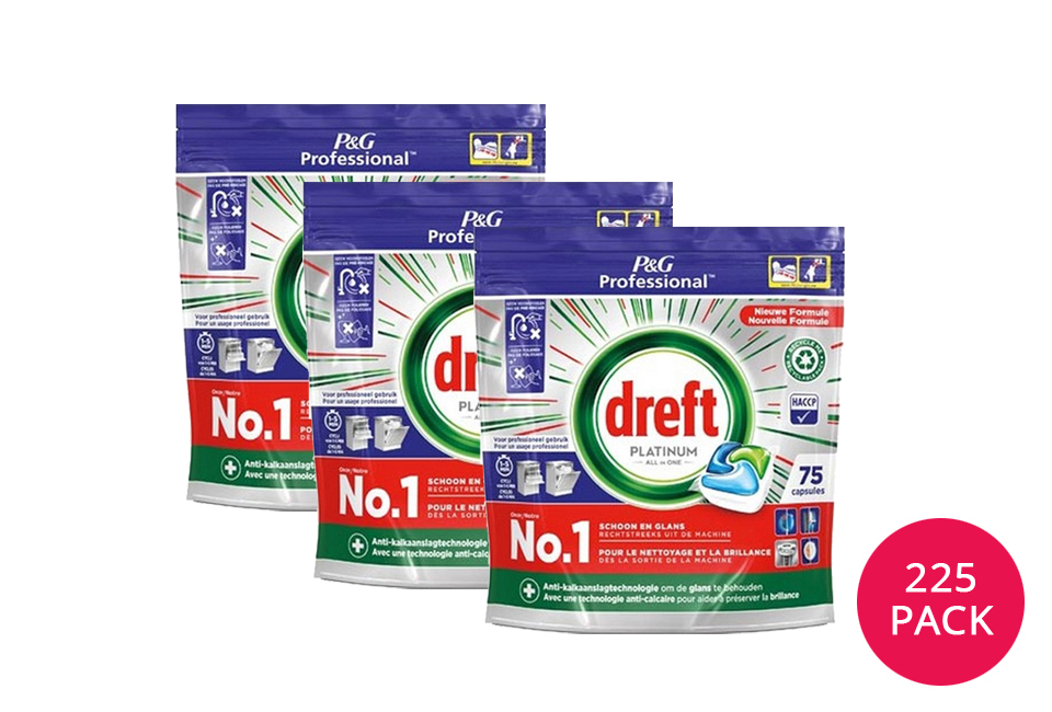 Mega pack of 225 Dreft dishwasher tablets