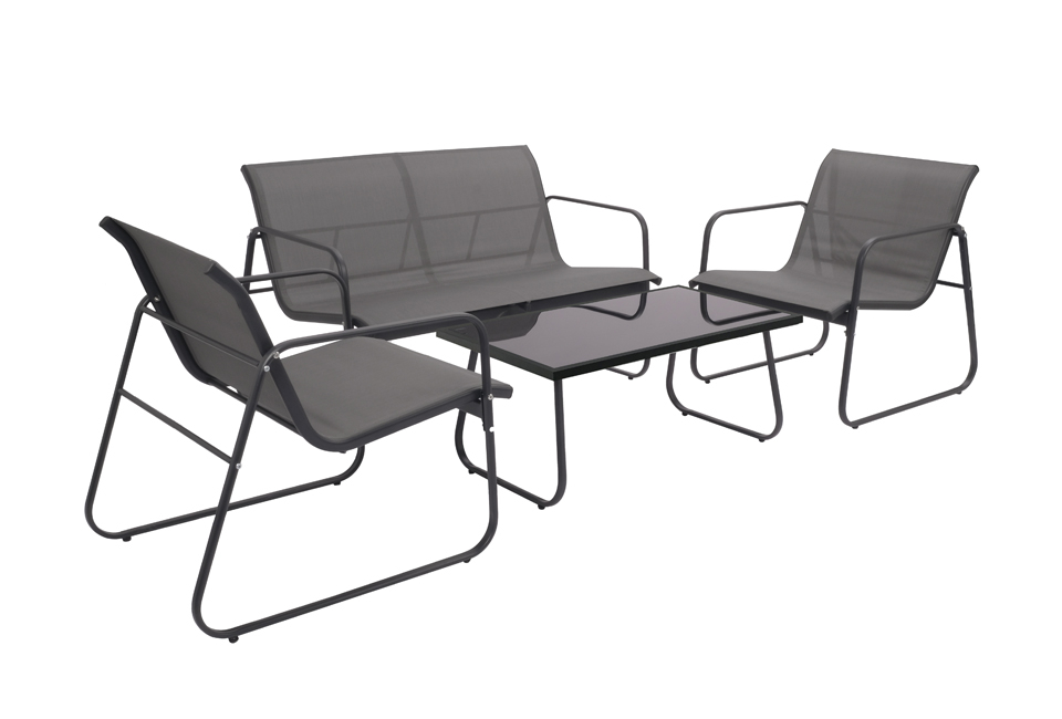 Vierdelige comfortabele loungeset 