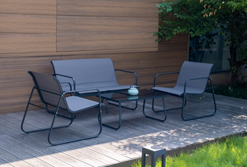 Vierdelige comfortabele loungeset 
