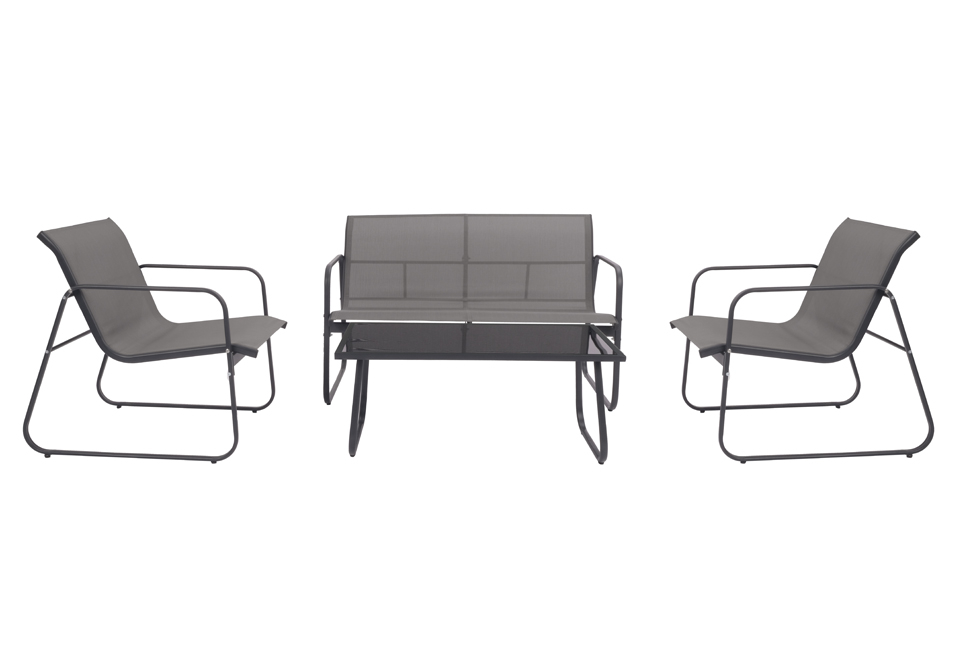 Vierdelige comfortabele loungeset 