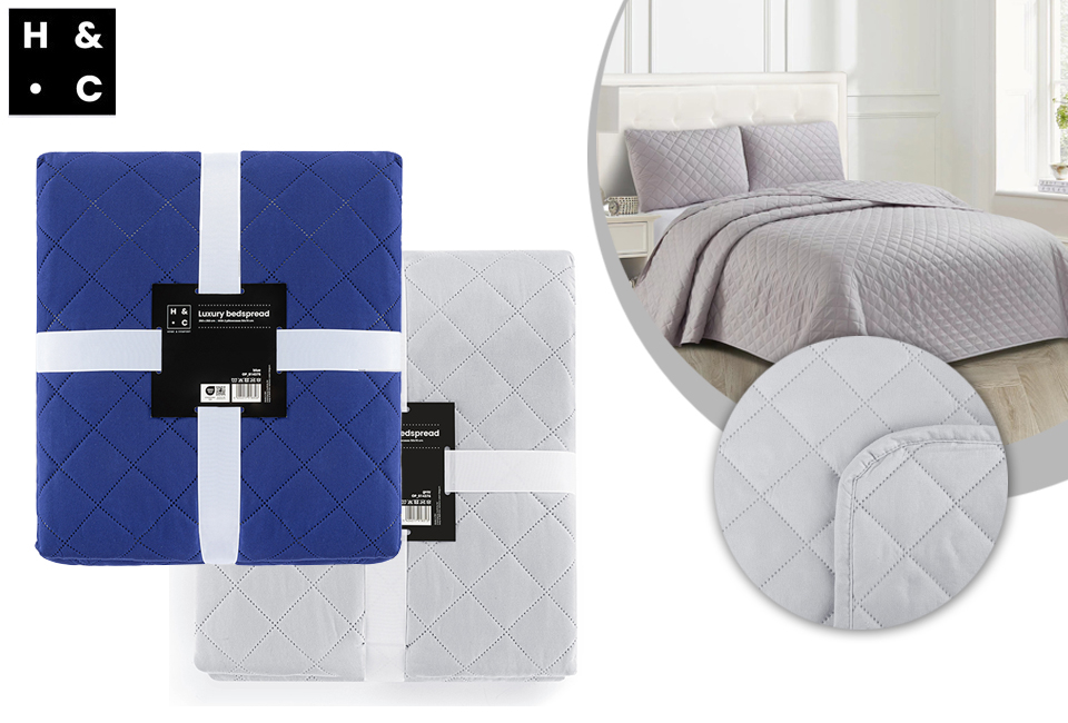 Luxueuze bedsprei met twee gratis kussenslopen