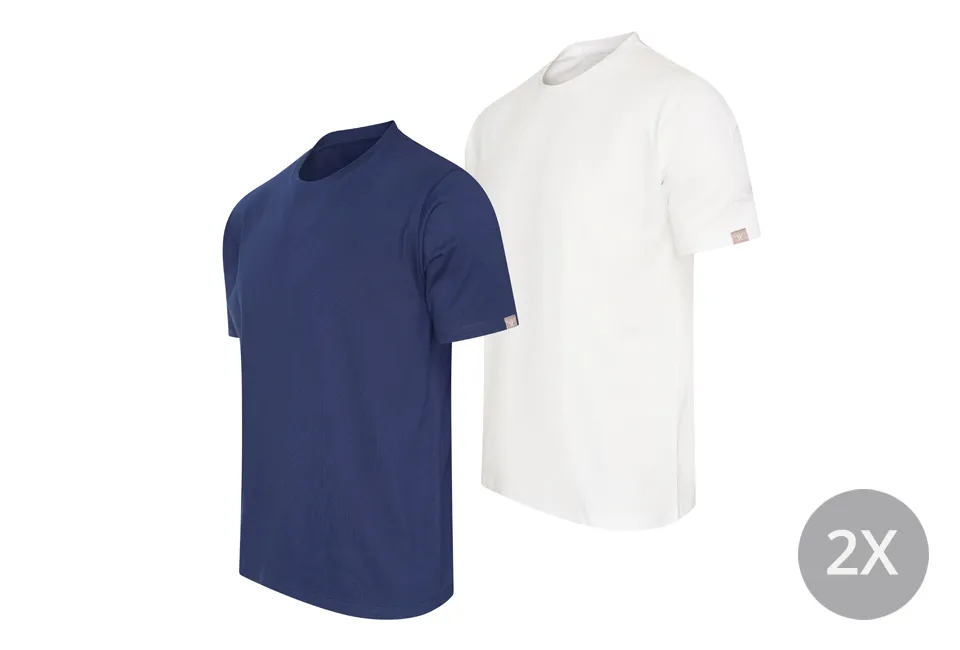 Conjunto de 2 T-shirts de algod&atilde;o para homem